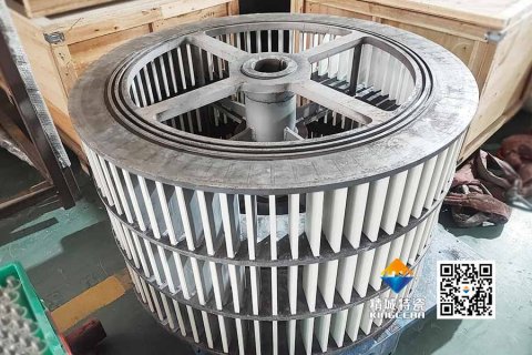 高炉矿渣分级用卡槽式锆铝复合陶瓷内衬分级轮——高硬度高韧性，大幅减少更